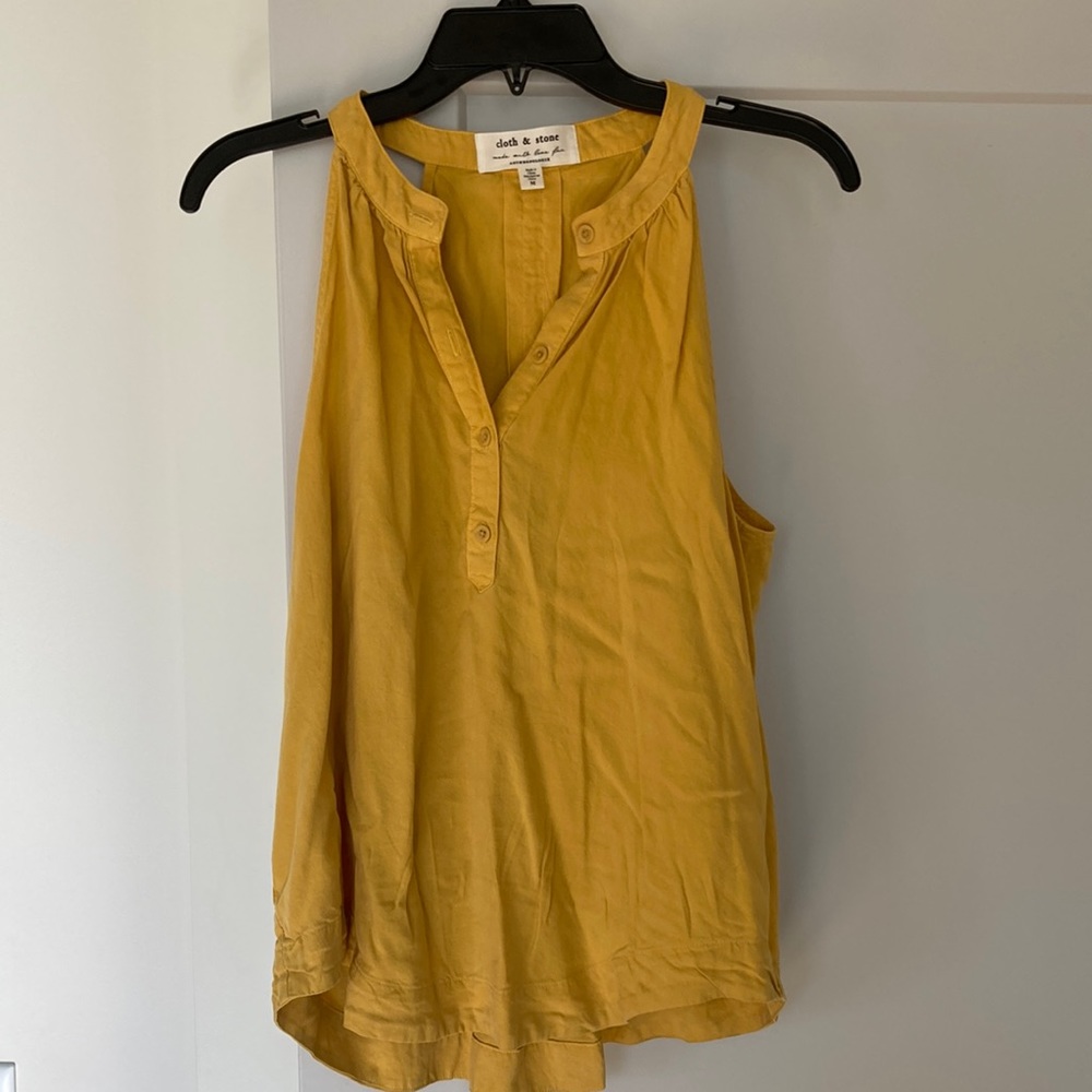 Yellow cloth and stone blouse